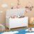 LunaThreads 2.7 cubic feet large toy box with 31.5”W x 13”D x 16.7”H size, perfect as toy chest, blanket chest and storage chest for toys, books, blankets