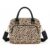 Lunch Box Bag for Women, Corduroy Cute Adult Women Insulated Lunch Bags Large Capacity Reusable Leakproof Cooler Lunch Tote Bag with Shoulder Strap for Work Travel Picnic (Light brown leopard print)