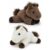LUOZZY 2 Pcs Cute Horse Plush Realistic White and Brown Pony Stuffed