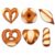 LUOZZY 6 Pcs Artificial Pretzel Bread Models Assorted Faux Baked Goods for
