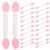 Lurrose 100pcs Disposable Eyeshadow Applicators, Dual Ended Sponge Eyeshadow Brushes, Nail Powder Chrome Applicators, Portable Soft Blending Tool for Travel