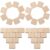 Lurrose 100pcs Khaki Wooden Square Cutouts for Crafts, Drillable and Easy to Use Wood Blanks for Home Decor and Making Decorations