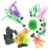 Lurrose 13pcs Fish Tank Decor Set with Artificial Plants and Rock Cave