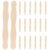 Lurrose 200pcs Wavy Fan Handle Sticks, 8inch Craft Ice Lolly Sticks