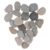 Lurrose 24pcs Flat Polished Pebbles for Painting, Natural 3-5cm Stones for Arts and Crafting, Easy to Carry Decorative Item for Garden and Travel Projects