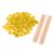 Luwecf 100 Pieces Wooden Spelling Tiles Letter Alphabet Tiles Colorful Spelling Tiles Lowercase Letters Wood Construction Suitable for Crafts, Yellow