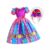 Luwecf 4x Dress Girls Candy Costume with Headband Princess Fancy Dress Short Sleeve Skirt Polyester Suitable for Photo Role Birthday