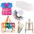 Luwecf Kit Set Brushes Canvas Cloth Palette Non Washable Colors Waterproof Apron Storage Bag Suitable for, Rosy