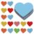 Luxshiny 120pcs Magnetic Heart Sticker Fridge Magnets with Writable Surface Reusable Rubber Material Cute Refrigerator Magnets for Kitchen Office Classroom Decoration