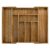Luxury Acacia Kitchen Drawer Organizer – Silverware Organizer – Utensil Holder and Cutlery Tray with Grooved Drawer Dividers for Flatware and Kitchen Utensils (8 Slot), 17*12.4*2 inch