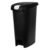 LUYKNZCH 12 Gallon Black Slim Step Trash Can, Locking Foot Pedal Lid Garbage Bin, Space-Saving Waste Container, Compatible with 13-Gallon Bags for Home Kitchen Use