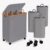 LWBDen 3-Section 160L Laundry Hamper with Lid and Wheels,Gray