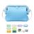 LWLQCZJ Silicone Waterproof Tote Bag, Women’s Summer Handbag,Reusable Jelly Handbag, Sandproof Washable Outdoor Travel Bag (Blue,Medium)