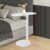 LXYIUTRW Bepritm Side Coffee Table Set, Metal Nesting Tables Living Room Small C-Shaped End Table, Small Tables for Living Rooms, Bedrooms, Cafeterias and Outdoors (White, C-Shaped)