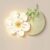 Lyhshyc 3D LED Wall Clock, Unique Crystal Porcelain Art Design with Adjustable Brightness Remote, Silent Quartz Movement Wall Art for Modern Office Home Accents