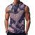Lyngora Mens Gym Workout Tank Top Sleeveless Hoodie Shirt Lilac Star Moth