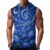 Lyngora Mens Gym Workout Tank Top Sleeveless Hoodie Shirt Navy Hydrangea