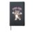 Lynx Girl Womens Cute Cartoon Forest Wildcat Birthday Party Hardcover Journal, Black