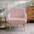 LYSLYSS 29″ Premium Velvet Lazy Single Sofa, Mid-Century Bean Bag with Sturdy Metal Legs, Fashion Lounge Chair with Neat Stitching Craft for Apartment Studio Spaces, Pink