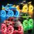 LYVENO 4 Pack Light Up Monster Trucks Toys for Boys Ages 3-5, Take Apart Toys Cars with Glowing Wheels, Birthday Gift for 2 3 4 5 6 7 Year Boys Toddlers