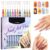 LYXMYGS Nail Art Marker, 12-Colors Nail Art Pens Set, 0.5MM Fine Line Nail Polish Pens for Nail Art, Nail Art Marker Set Suitable for DIY Nail Design, Nail Painting, Home & Salon Manicure Tools