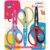 LZBWOL Kids Scissors Ages 8-12 for School, 7″ Soft Comfort Grip, 3 Pack