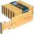 Lzerking Bamboo Drawer Dividers 4.65″ High, Adjustable Dresser Drawer Organizers, 12-17.5″ Expandable Deep Kitchen Drawer Divider for Dresser, Closet, Kitchen, Bedroom, Bathroom, 6 Pack