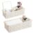 Macrame Storage Baskets Boho Decor Gift Box Woven Toilet Paper Basket with Wood Handles Home Decorative Baskets for Organizing on Shelf Cabinet Countertop Livingroom – Set of 2