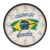 Made in Brasil Brazilian Wall Clock 9 Inch Decorative Battery Operated Silent Round for Badroom Livingroom