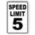 [Made in USA] 12″ x 8″ Speed Limit 5 Mph Metal Sign Slow Warning Traffic Road Street