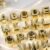 Maerolre 36Pcs Large Letter Beads & NumberBeads, 20mm Big Acrylic Bubble Alphabet, Gold Plastic Beads for DIY Keychains, Jewelry Making – A to Z