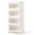 Maeytau 4 Tier Stackable Plastic Storage Bins with Lid and Wheels, 28QT Closet Organizersan and Storage Containers, Collapsible Plastic Organizer Box for Bedroom Dorm Office Garage