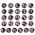 Magibeads 26Pcs 12mm Letter Cabochons Round Glass Cabochon Capital Letter with Flower Customized Name for DIY Jewelry Crafts Making Necklace Bracelet Earring Keychains Hanging Decorations Bag Ornament