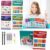 Magic Grooved Writing Practice Books for Kids with Disappearing Ink Pens Grips, Reusable Handwriting Workbooks 6 Pcs, Letter Tracing Copybook for Kindergarten Ages 3-8