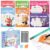 Magic Grooved Writing Practice Books, Reusable 3D Grooved Handwriting Practice for Kids Ages 3-5, Disappearing Ink Pens & Grips, Perfect Educational Gift