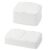 MAGICLULU 2pcs Desktop Storage Box for Swabs and Clips, Pp White