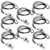 MAGICLULU Referee Whistle Stainless Steel with Lanyard 8pcs for Coaches