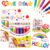 Magic Popcorn Puffy Pens,6/12-Color 3D Relief Art Pen Set for Paper Crafts
