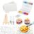 Magic Puffy Painting Kit for Aldult,12-Color Acrylic Markers and 10 Round Sheets with Mini Display Stand and Bead Chains, DIY 2D to 3D Art Craft Set for Birthday Party Crafting(Rectangle,12 Colors)