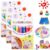 Magic Puffy Popcorn Pens,3D Relief Art Pen Works on Different Surfaces (3Pcs)