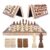 Magnetic Chess & Checkers Set 15″, 2-in-1 Foldable Wooden Board