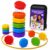 Magnetic Chess Game with Stones,Magnet Game with String – 18 Silicone-Covered Magnets Fidget Toy Textured Sensory Rock Toys Strategy Game for Stress Relief,ADHD, Travel Family Toys for Kids & Adults