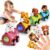 Magnetic Connect Push to Go Car Toys for Toddler 1-3, Baby Animal Race Cars