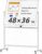 Magnetic Double-Sided Rolling Whiteboard 48″X36″ – 4’X3′ Dry Erase Board on Wheels with Stand, Heavy-Duty Portable Easel for Home Office, Classroom & School