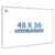 Magnetic Dry Erase White Board 48″ x 36″ Aluminum Frame