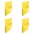 Magnetic File Holder, A4 Wall Organizer, Waterproof PP Pocket, Yellow 4PCS