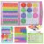 Magnetic Fraction Educational Puzzle with Fraction Tiles & Circles, Math Manipulatives Montessori Learning Toys to Help Kids Learn Fractions and Build Early Math Skills (Pink)
