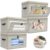Magnetic Front Opening Fabric Storage Bins with Lids,16.5×11.8×11 in,4Pack