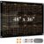 Magnetic Glass Whiteboard, 48×36 Inches Black Glass Calendar Dry Erase Board for Wall, Large Yearly Calendar White Board for Office School Home Classroom Kitchen