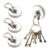 Magnetic Hooks, 4 Piece Storage Holders with Carabiner